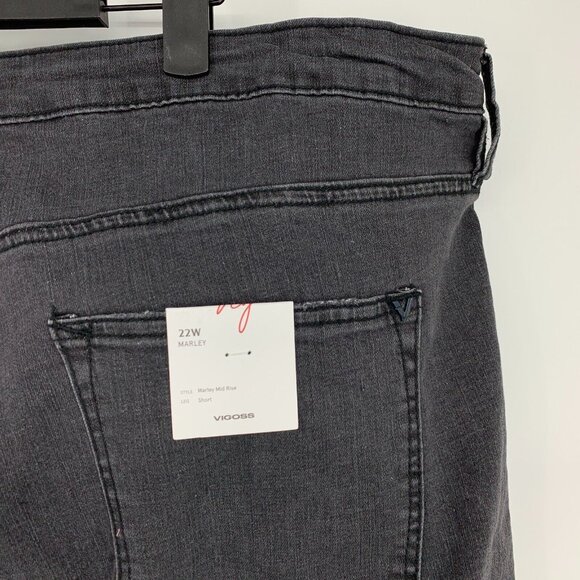 Vigoss Denim Shorts Gray Marley Mid Rise Fray Cuffed NWT - Picture 4 of 7
